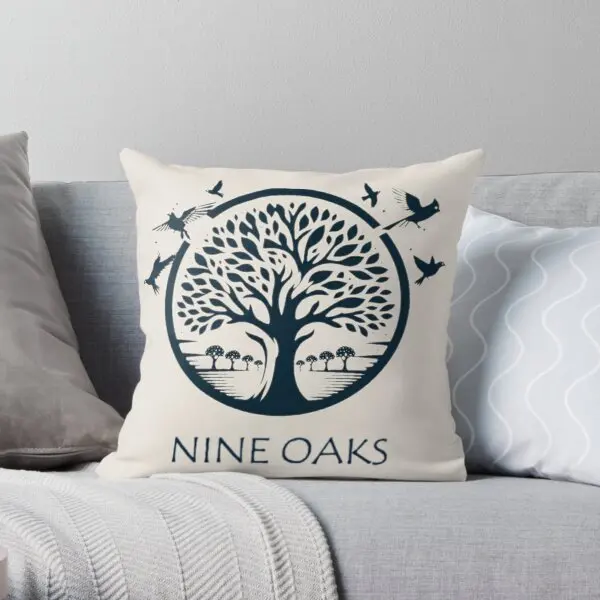 Nine Oaks Bird Sanctuary  Printing Throw Pillow Cover Cushion Car Office Throw Waist Home Fashion Pillows not include One Side