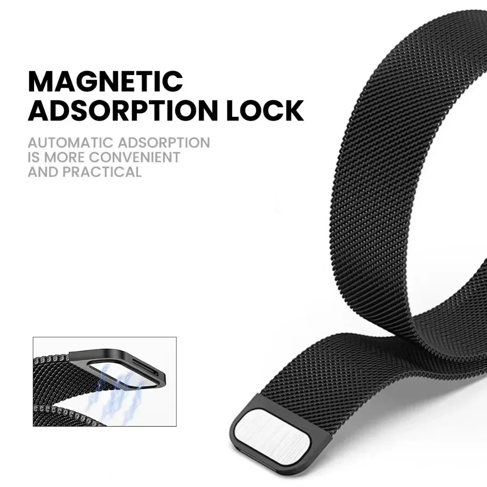 Металлический ремешок для Redmi Watch 4, миланский ремешок-браслет с петлей для Redmi Watch 4/5/Xiaomi Mi Band 9/8 Pro, магнитный ремешок для умных часов