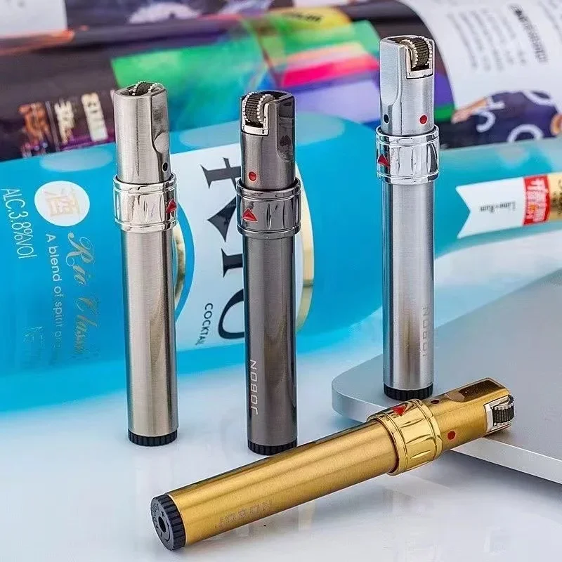 2024 Locking Flame Rotation Switch Creative Grinding Wheel Portable Butane Gas Lighter Cigarette Accessories Gift For Men