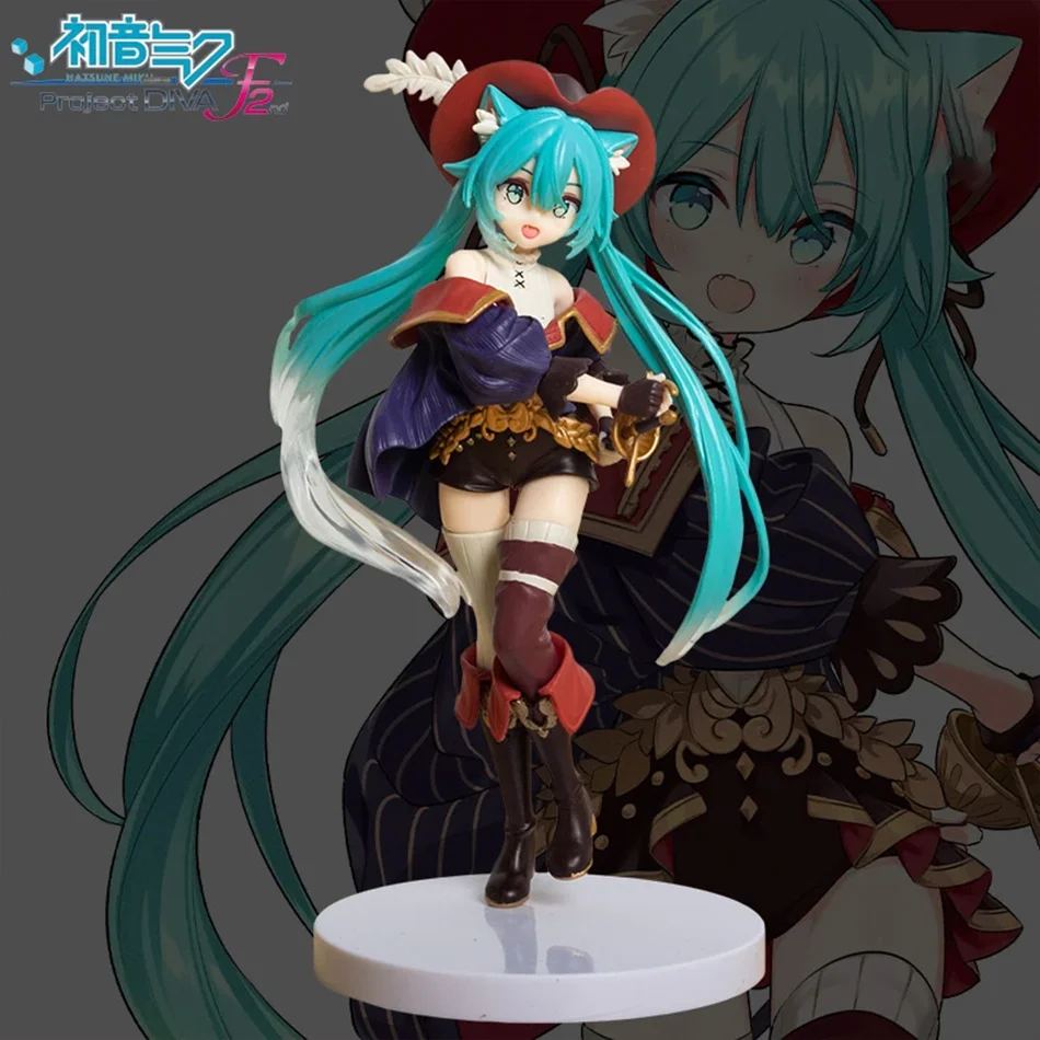 

Anime Hatsune Miku Figure Fairy Tale Wonderland Hatsune Miku Puss in Boots Kawaii Action Figures Adult Collection Model Toy Gift