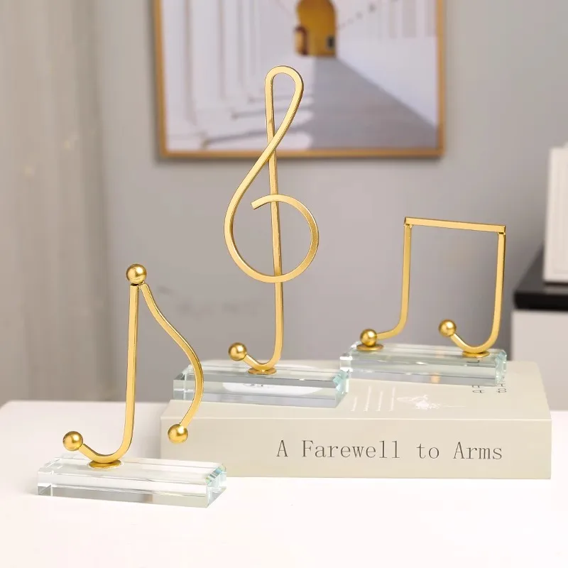 Piano treble clef quaver semiquaver resin iron Ornaments music art decoration Nordic living room Decoration Home decoration gift