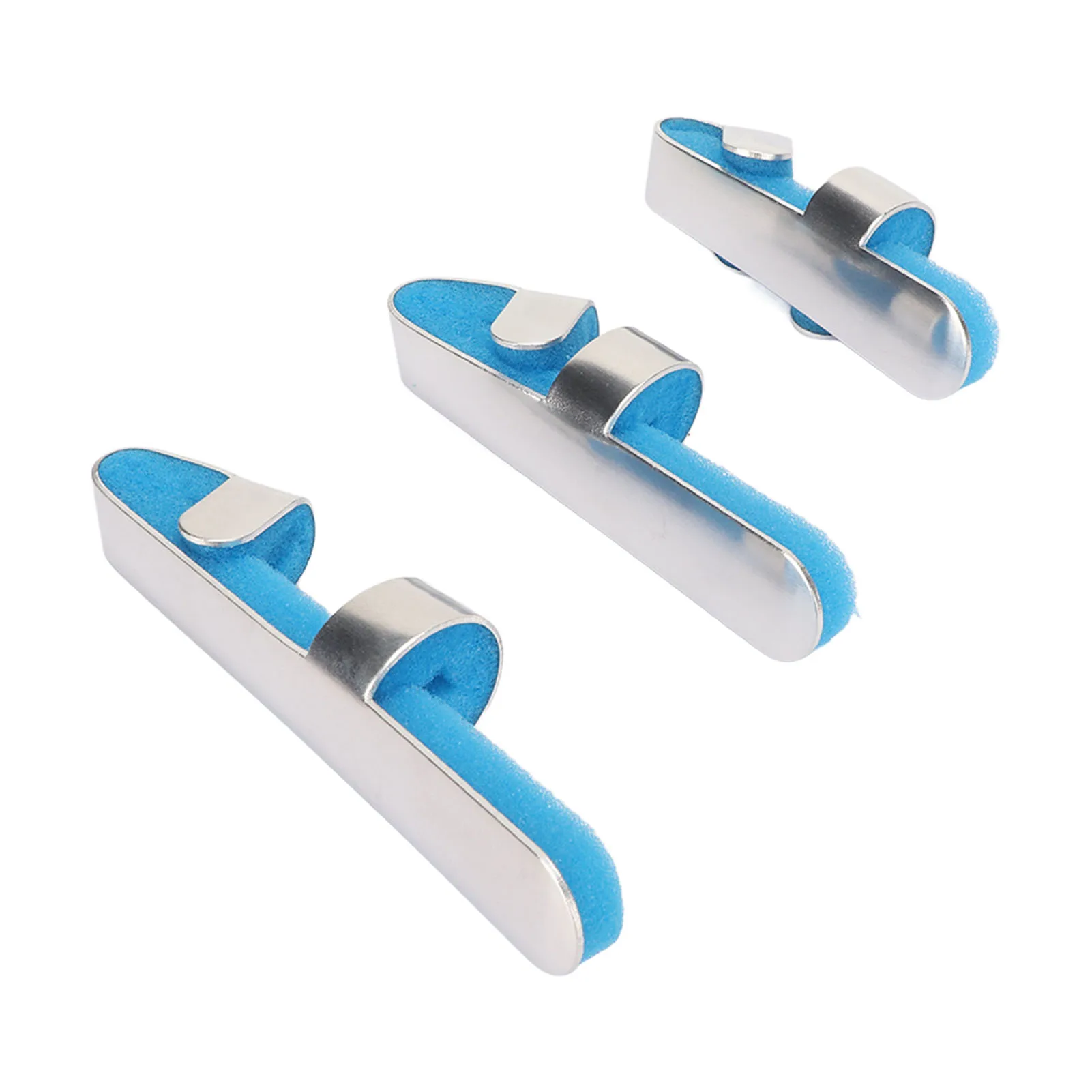 Adjustable 3Pcs Metal Finger Splint Aluminium Alloy Baseball Finger Splint Lightweight Sponge Lining Relief Sport Injuries Adult