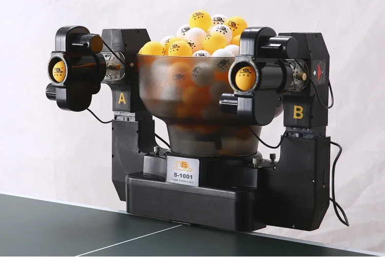 HUIPANG S1001 Huipang Tischtennisroboter, automatische vollautomatische Ballmaschine für Schaltertraining, programmierbarer Roboter