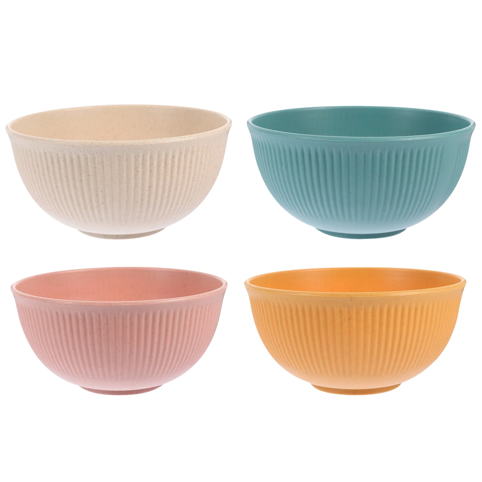 4 قطعة رامين اليابانية غير قابلة للكسر وعاء حساء المعكرونة أطباق حبوب المطبخ قش القمح قابلة لإعادة الاستخدام أطباق تقديم الطعام للوجبات الساخنة الباردة