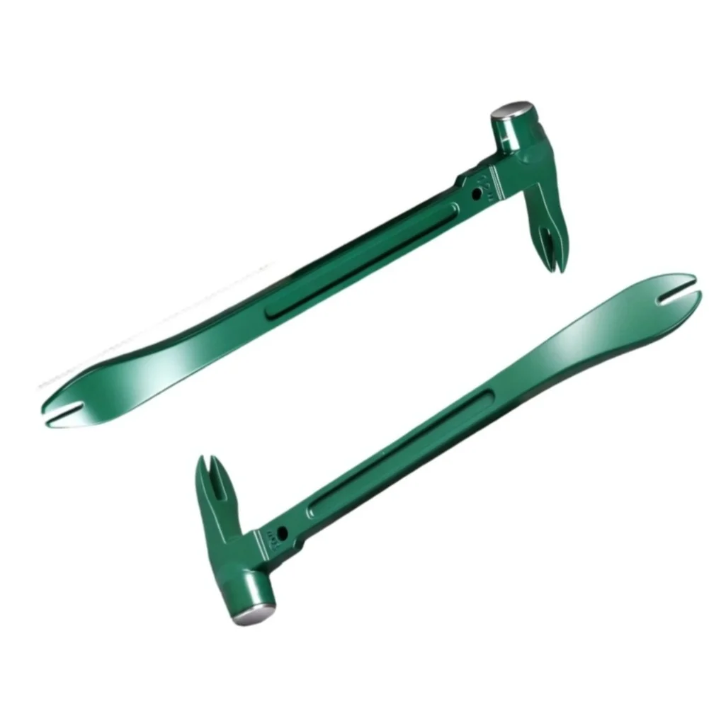 Multi Function Nail Puller Pry Bar Hammer Made of Heat Treated 45# Carbon Steel with Shaped Claw and Slip Grip