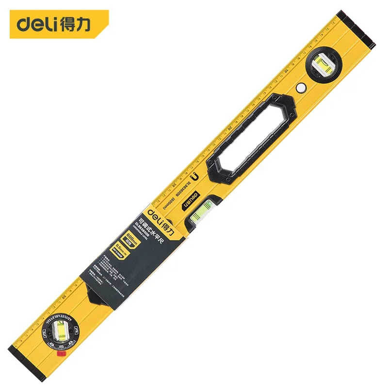 Deli 600mm High Precision Spirit Level Multifunctional Household Level Measuring Instruments Woodworking Measuring Hand Tools