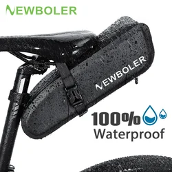 NEWBOLER Bike Saddle Bag Waterproof 4L Large Capacity MTB Road Bicycle Bag Cycling Zipper style Tail Rear Bag Trunk Accessories