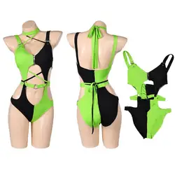 Kim Shego Cosplay Lingerie Swimsuit Costume Outfits For Women Girls Summer Sexy Fantastic Beach Swimwear Halloween Carnival Suit