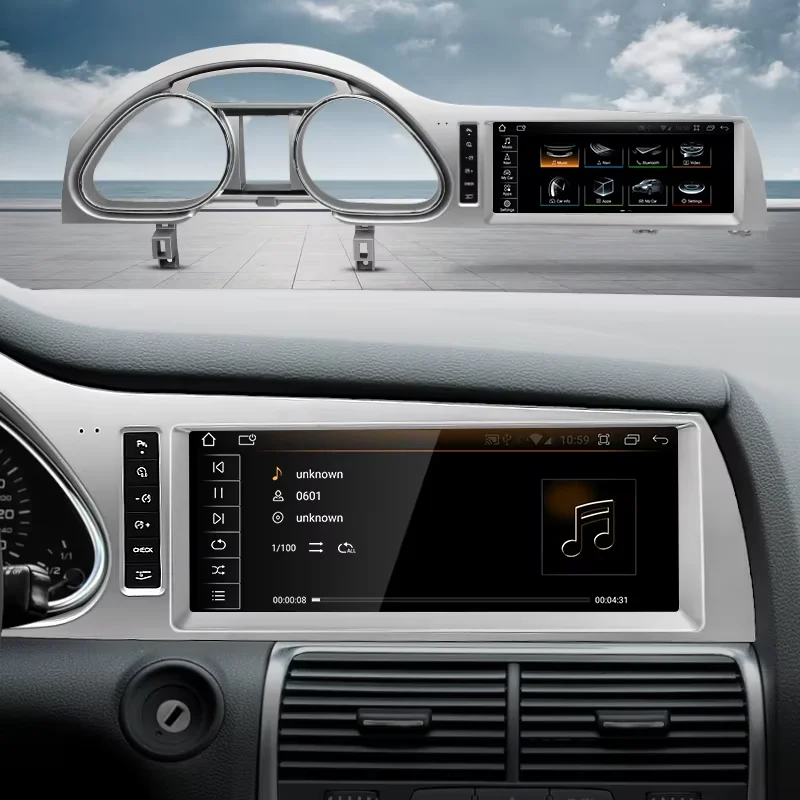 For Audi Q7 2005-2011 Android Wireless CarPlay GPS Car Intelligent Multimedia Player Navigation Auto Radio Stereo DSP Head unit