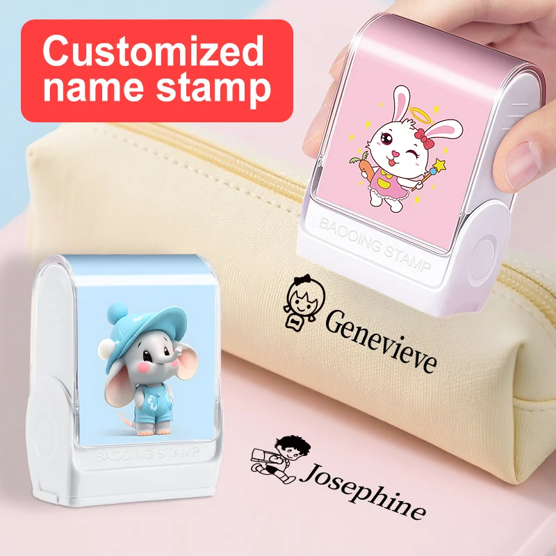 ختم اسم مخصص للأطفال - ختم مدرسي مقاوم للماء مخصص لرياض الأطفال، هدية طالب جديدة متينة غير قابلة للتلاشي #1