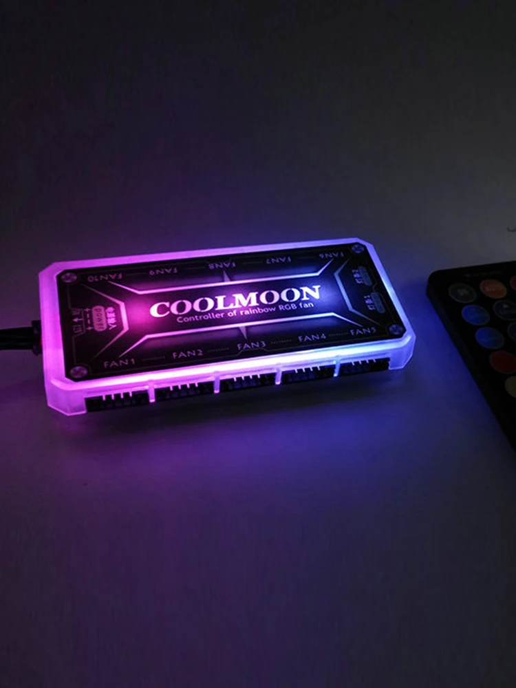 COOLMOON RGB Light Remote Controller DC12V 5A LED RGB Color Intelligent Dimmer