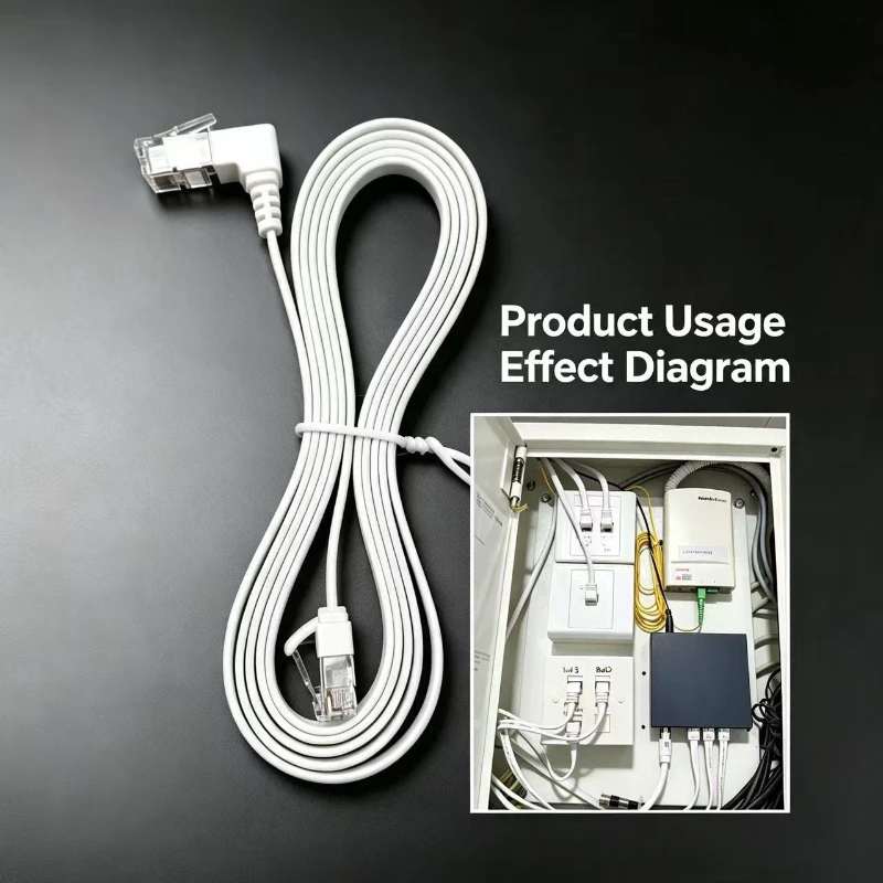 90 Degree CAT7 RJ45 Bend 10 Gigabit Universal L-type UP Down Ethernet Cable CAT6A GB Flat Network Wire  TV Router Broadband Line