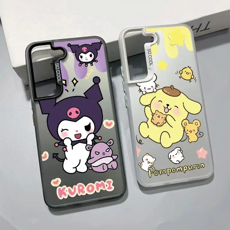 Śliczne etui na telefon Kuromi Melody do Samsung S24 S22 S21 Plus Ultra S23 S20 FE Note 20 Hard Matte Shell Cover Fundas