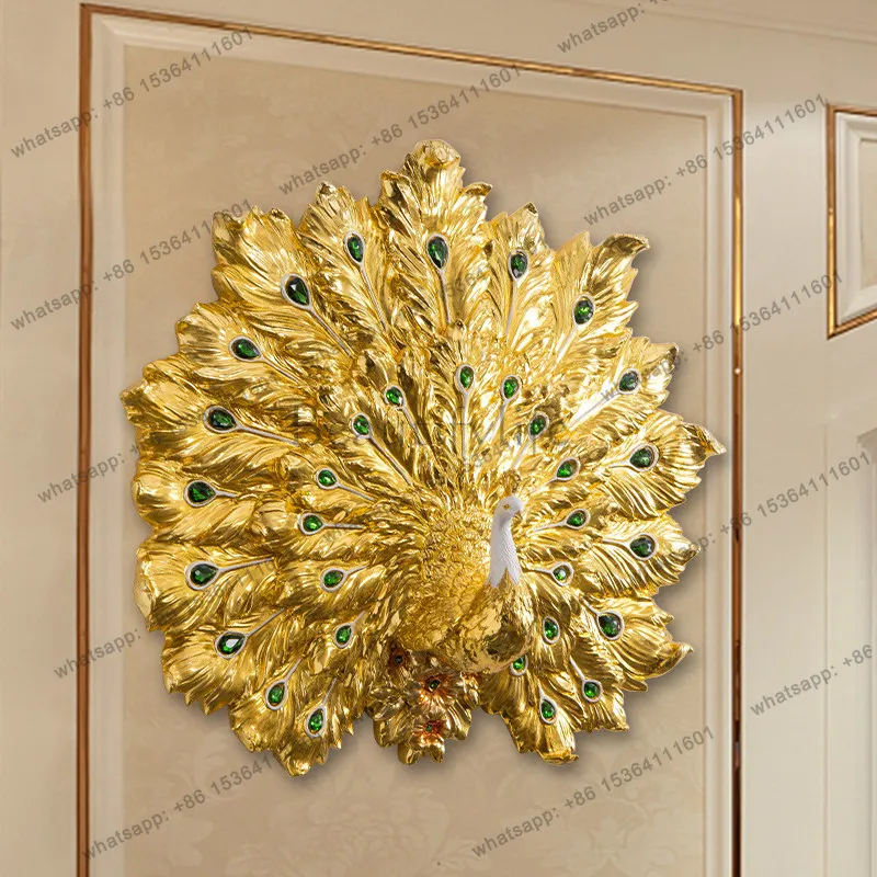 European style light luxury wall decoration living room hotel background three-dimensional wall pendant