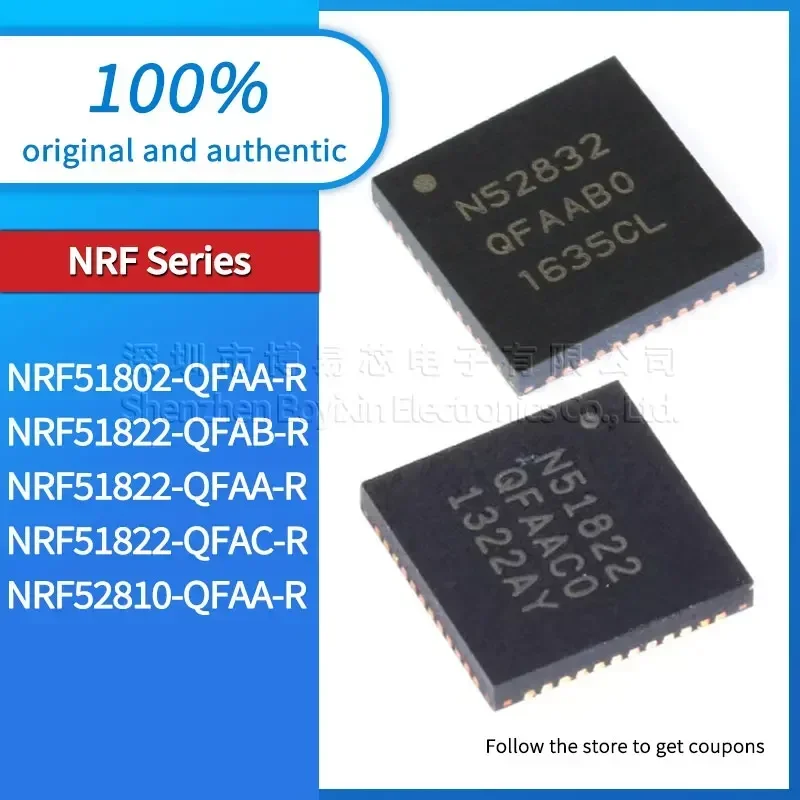 Original genuine NRF52810-QFAA-R NRF51822-QFAC-R NRF51822-QFAA-R NRF51822-QFAB-R NRF51802-QFAA-R QFN48