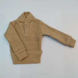 1/6 Scale U.S  Army Yellow Sweater with Collar Top Coat Model for 12''Figures Accessories DIY