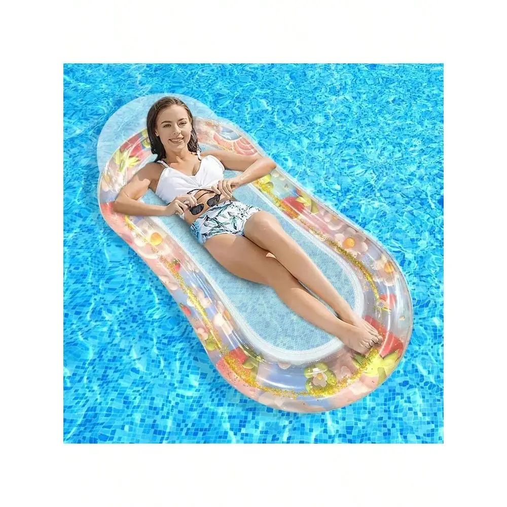 

59 X 29 Inch Sunbathing Inflatable Floating Bed, Pool Lounge Chair With Pillow For Adults, Used For Swimming Floating Inflatabl