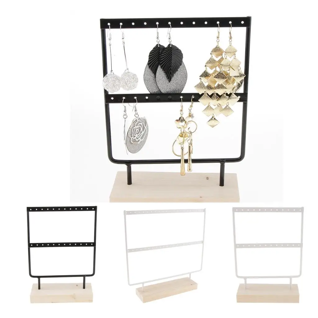 

Wooden Jewelry Display Hanging Earrings Necklace Hanger Stud