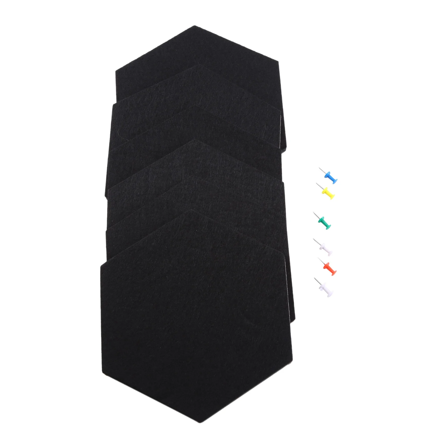 Y42A-Felt Memo Board Decorative Notice Board Hexagon Bulletin Board,Felt Cork Board Tiles,Pin Board Wall Decor For Photos,Memos(