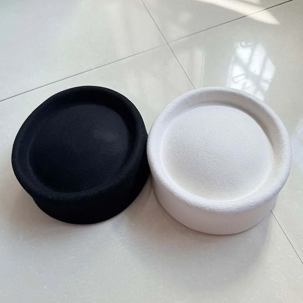 خمر يبحث قبعة مستديرة النمط الفرنسي قبة الصوفية أفضل قبعة تنوعا بلون طيران مضيفة قبعات الكرة #2