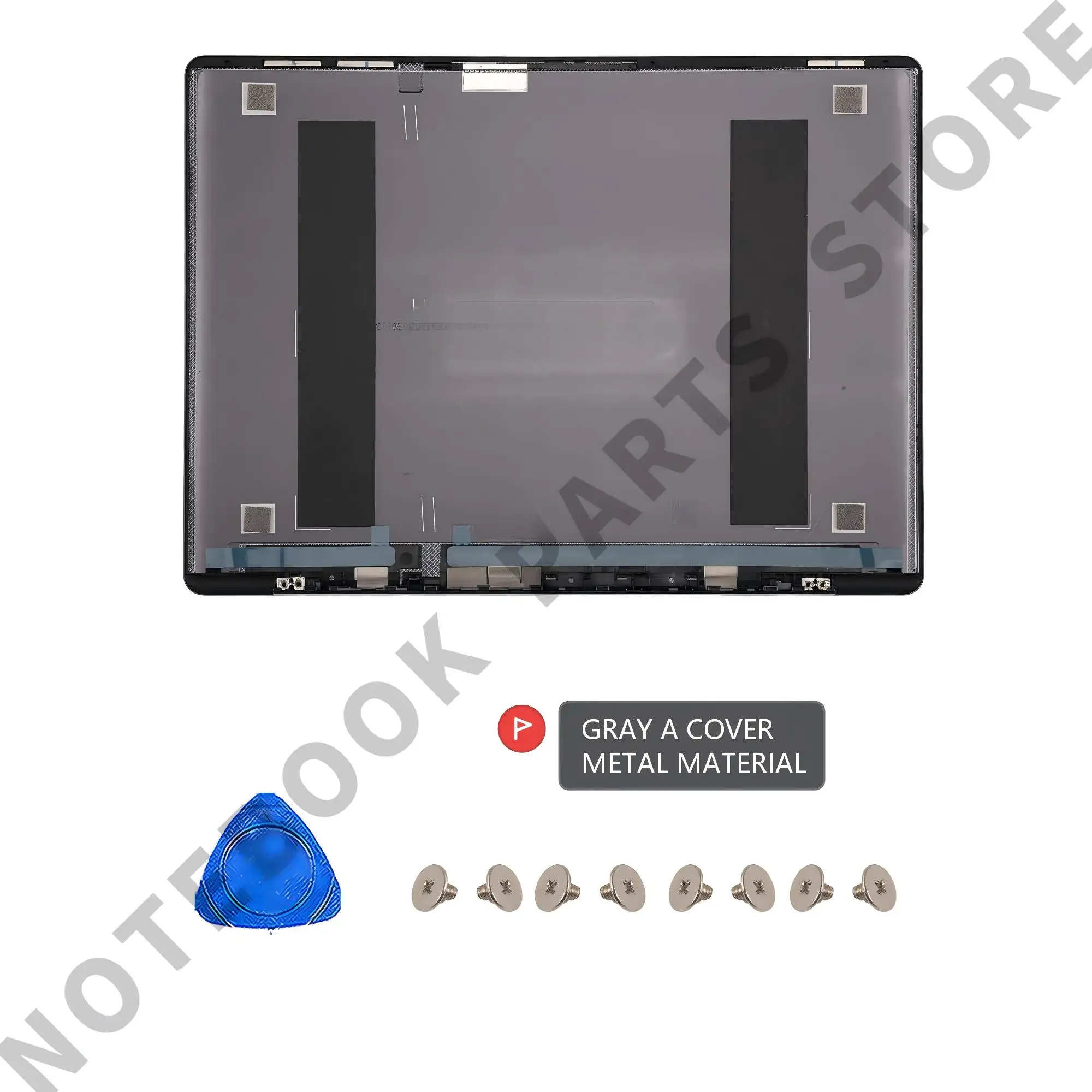 マットブック13、HNL-WFQ9、HNL-WFP9、WRTD-WFH9、wdh9、2020に適合したパームレスト底部ケース用LCDバックカバー、灰色の交換部品