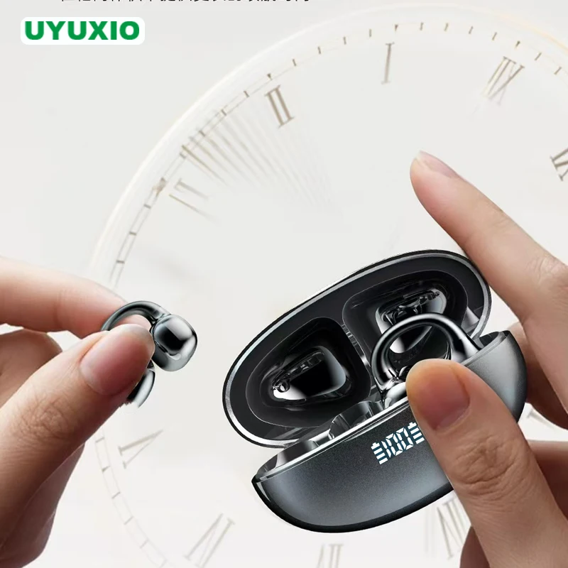 

Беспроводные наушники-клипсы UYUXIO OWS BT 5.4 с открытым ухом, длительным временем автономной работы (50 часов) и 50-часовым временем воспроизведения для спорта
