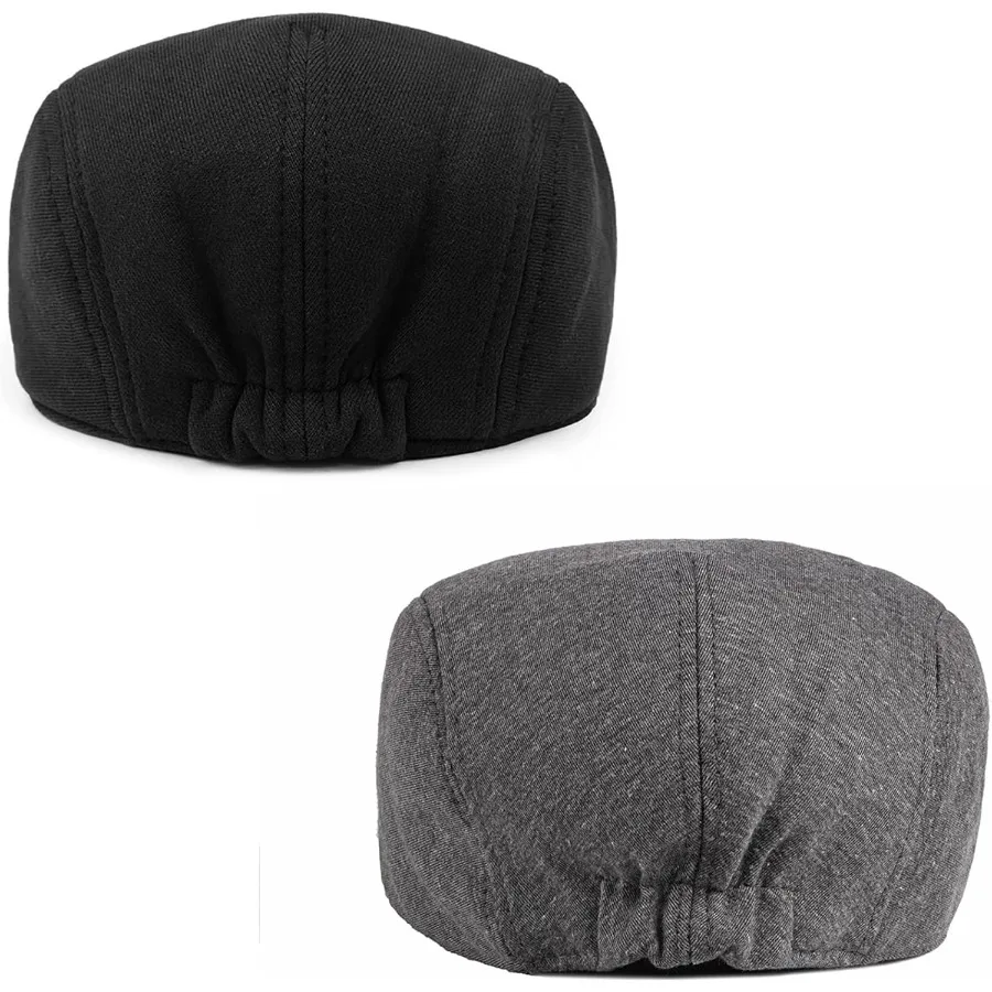 Malaxlx 2 قطعة رجل إمرأة موزع الصحف قبعة مسطحة قبعة البيريه اللبلاب الأيرلندية غاتسبي القيادة قبعة أجرة #4