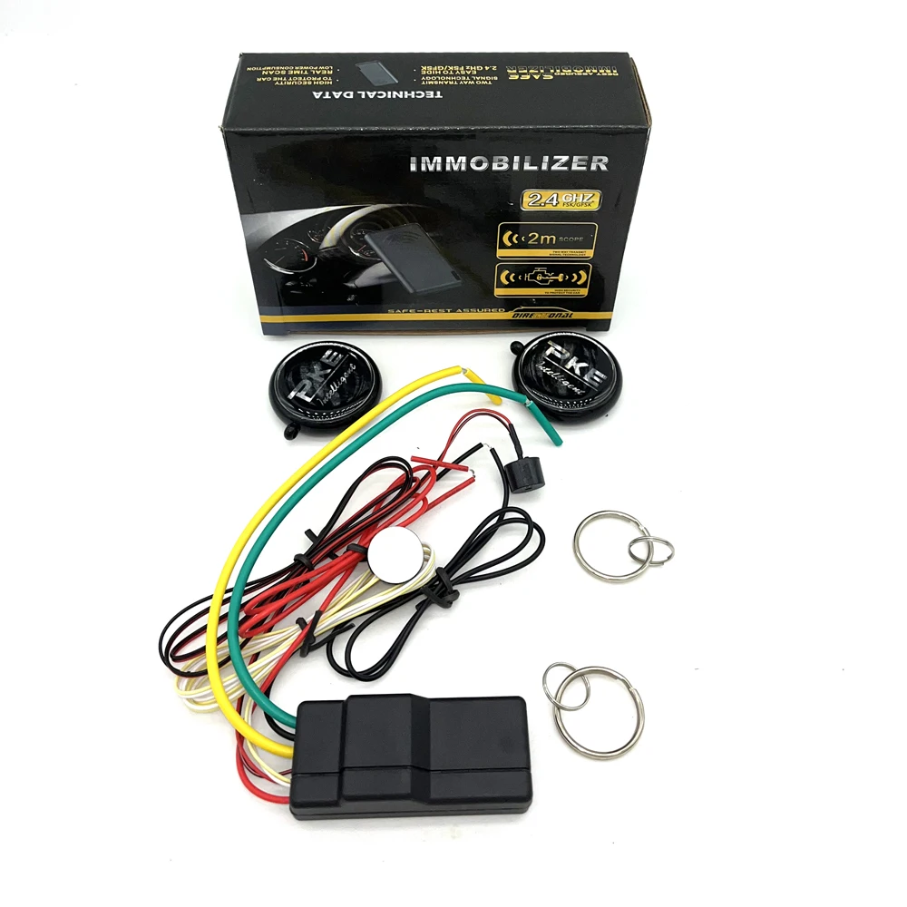 Universal 2.4G RFID Immobilizer Engine Lock Car Alarm System Anti-Hijacking Intelligent Circuit Cut Off Auto Unlock