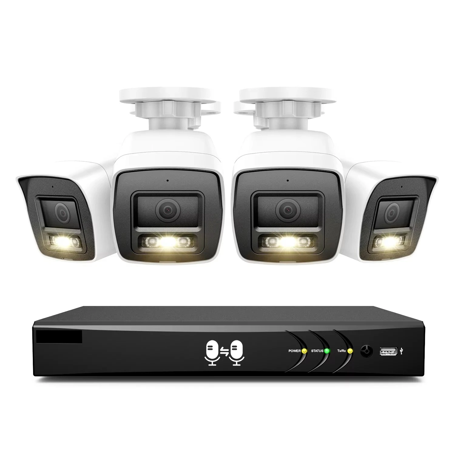 

ANNKE 2MP Dvr Kit With Human and Vehicle Detection H.265+ Two-way Audio Dual Light IP67 Security System