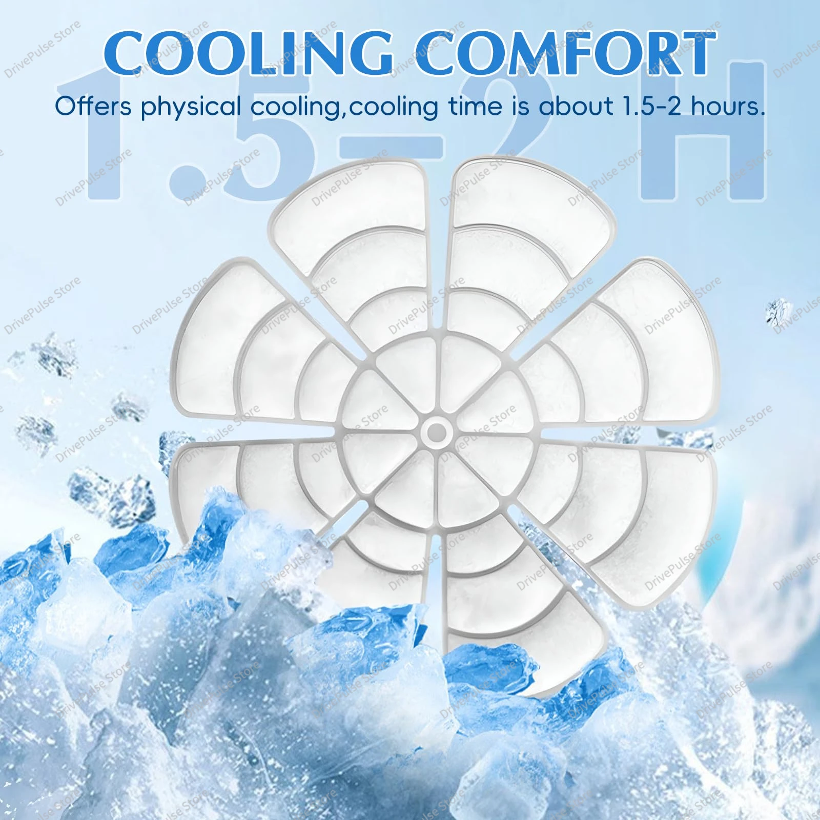

PCM Cooling Cap Liner - Adjustable Ice Pad for Summer, Universal Hat Fit with Instant Cooling Gel for Outdoor & Hot Weather