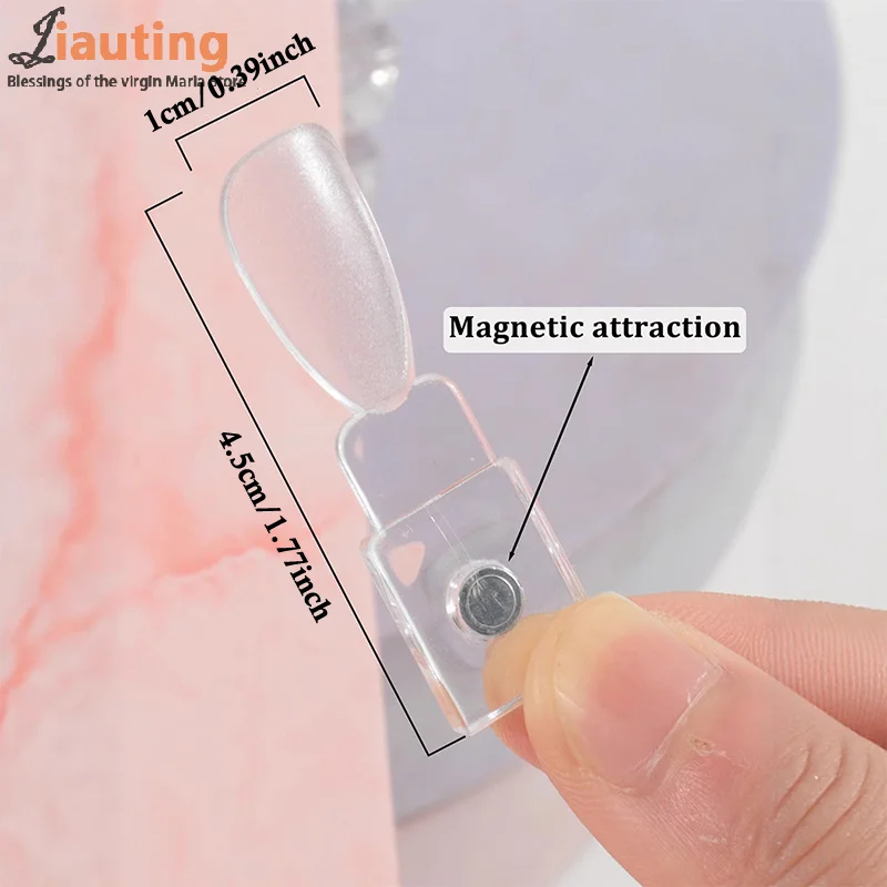 Présentoir magnétique de faux ongles, carte de couleur naturelle claire, support de Gel pour vernis, Palette de manucure, pratique de la colle des ongles