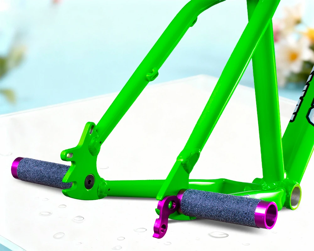 Funsea Doto 130mm Superlange Wheelie-Stunt-Fahrradstange 7075 Legierung 10mm Gewindelose Fahrradstange Eloxiert Glänzend Lila Schwarz – Detail 8