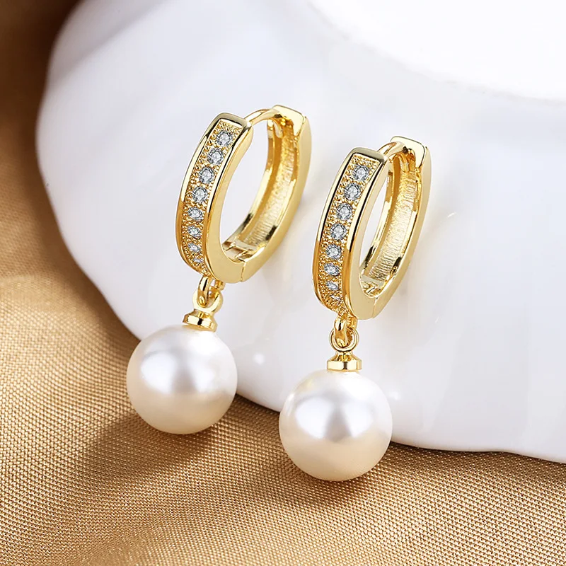 2024 Pearl Earrings Genuine Natural Freshwater Pearl 925 Sterling Silver Earrings Pearl Jewelry For Wamen Wedding Gift