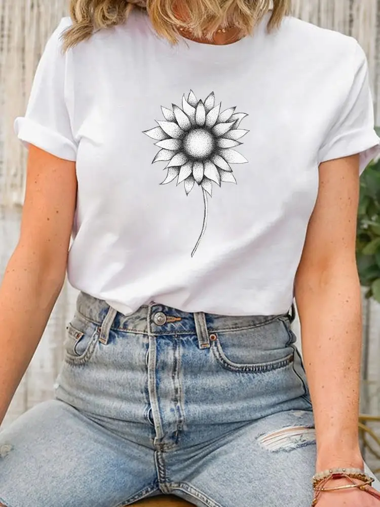 Camiseta de manga corta con estampado de mariposa para mujer, Camiseta estampada de los 90, ropa de moda para primavera y verano