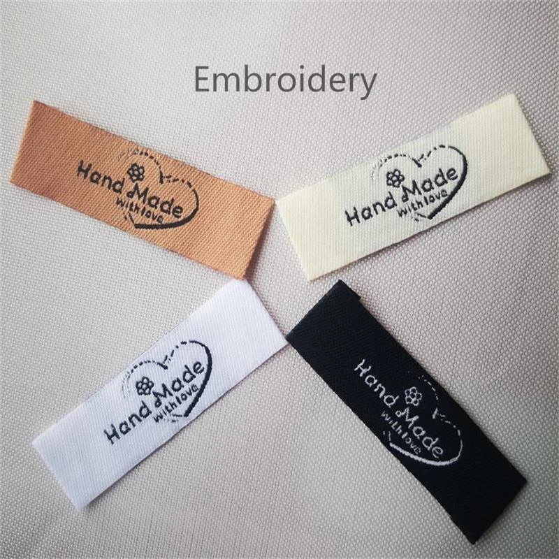 Custom Personalize Embroidered Labels Clothing Private Handmade Labels Brand Labels sewing knitting and embroidery Labels