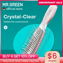 MR.GREEN Spazzola per capelli Massaggio del cuoio capelluto Pettini Volumizzante Styling dei capelli Dente fine Districante Strumento per capelli lunghi bagnati e asciutti Regalo delle donne