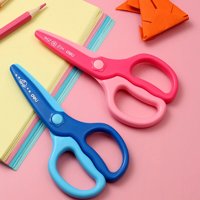 Plastic Scissors Stationery Paper Cutter Kids Safe Scissors Craft DIY Album Lace Shear Art School Supply