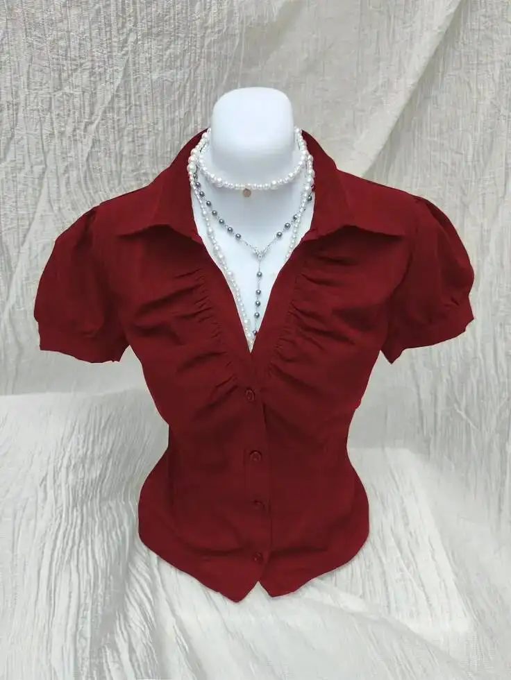 

Винтажная эстетичная женская индивидуальная тонкая одежда Y2K, модные рубашки Haruku, топы с короткими рукавами, женская популярная классическая повседневная футболка