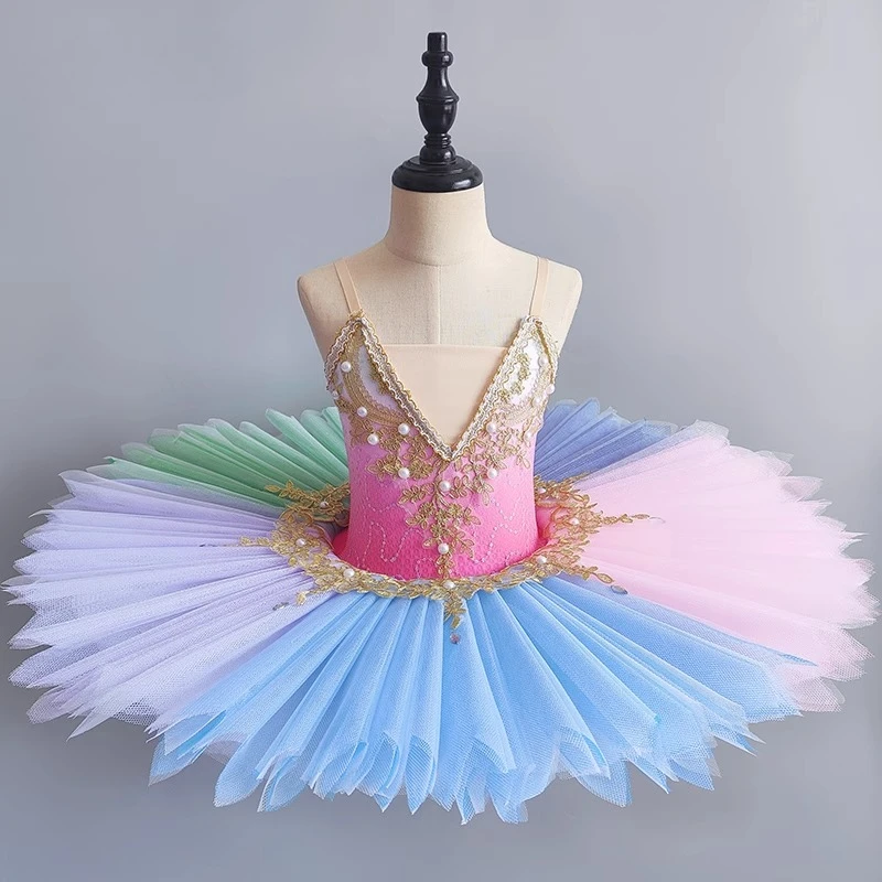 

Summer Dance Dress Girl Costume Party Mother Kids Clothes Vestidos Woman Ballet Leotard Tutu Family Matching Outfits Ballerine
