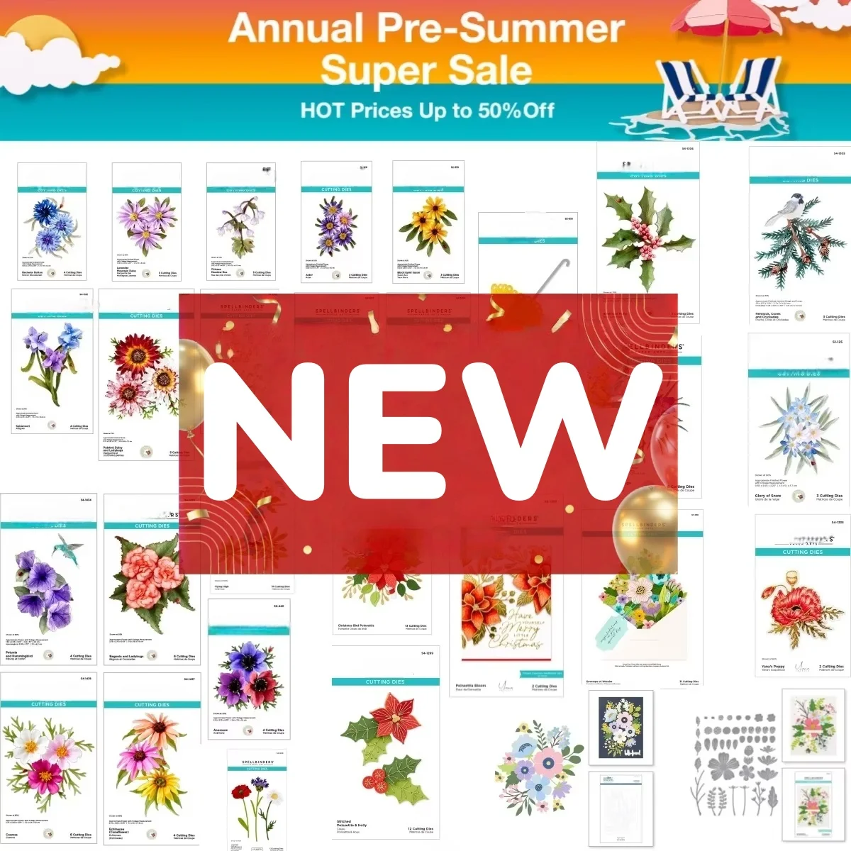 

Pre-summer Suple Sale Flowers Blooms Collection Cutting Dies DIY Card Scrapbook Embossed Paper Album Craft Supplies Template