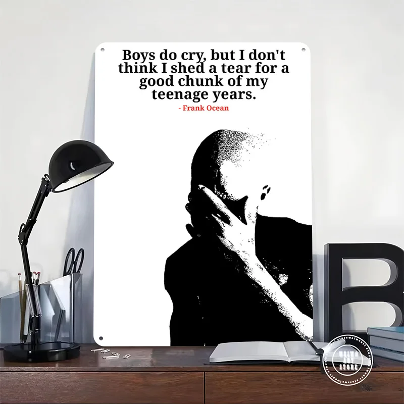 Frank Ocean Quote Portrait Metal Poster Perfect Gift for Fans Lovers Customized Wall Art Metal Sign for Modern Home Decoration