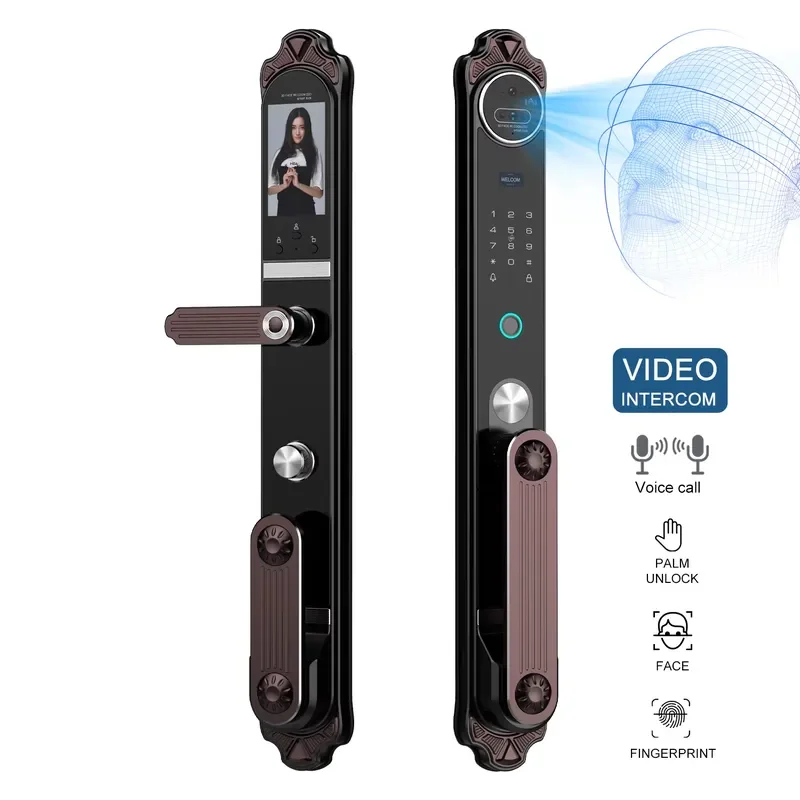 European Villa Aluminum Alloy Fingerprint 3D Face Recognition Electronic IP65 Waterproof Smart Gate