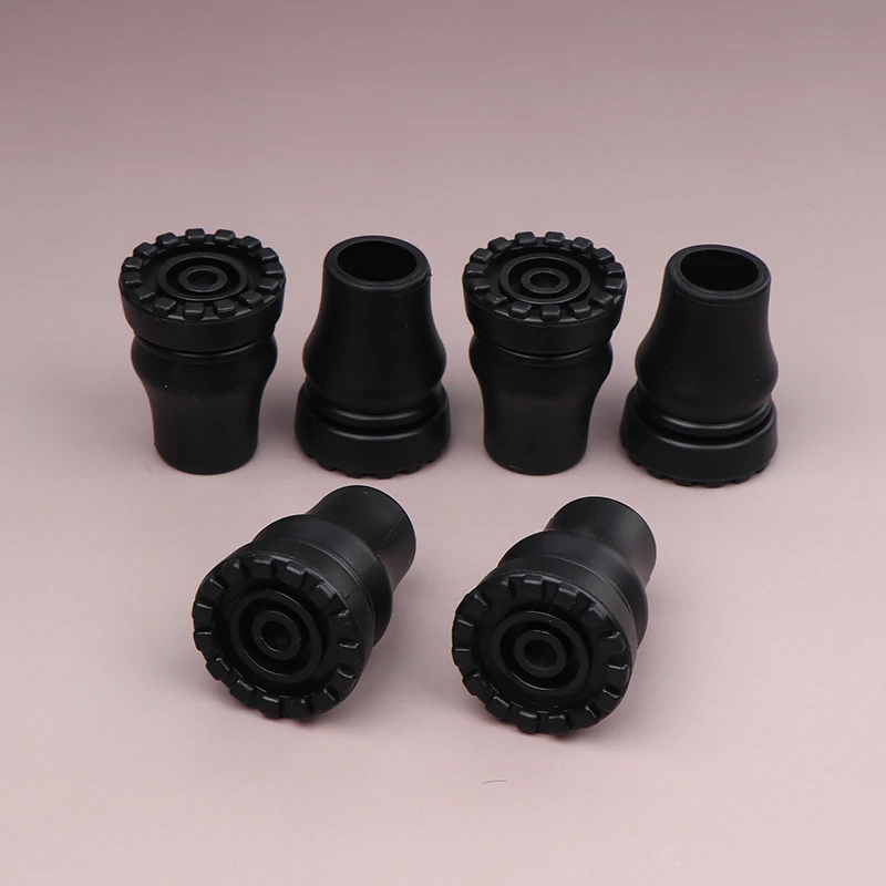 6pcs Trekking Sticks Protector Cap Tip Non-slip Hiking Stick Replacement Tips Buffer Lightweight For Climbing Hiking