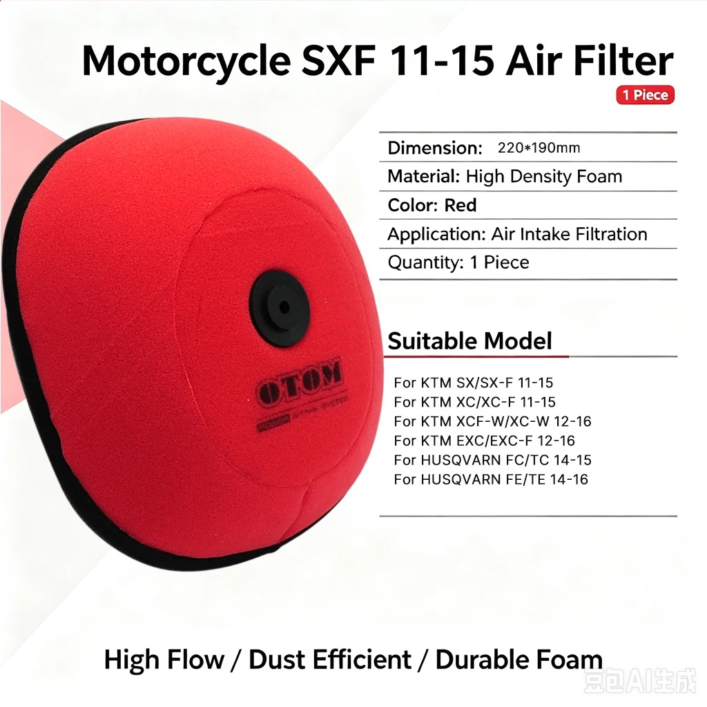 For KTM SX/SX-F XC/XC-F EXC/EXC-F XCF-W/XC-W HUSQVARN FC/TC FE/TE 11-15 Motorcycle Air Filter Cleaner Element Dual Foam Layer