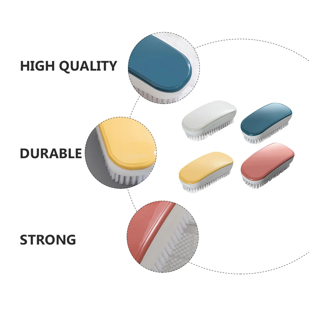 

4pcs Shoe Cleaning Brush Wear-Resistant Bristles Multi-Purpose Laundry Scrub For Shoes Clothes Home Bathroom Kitchen Travel