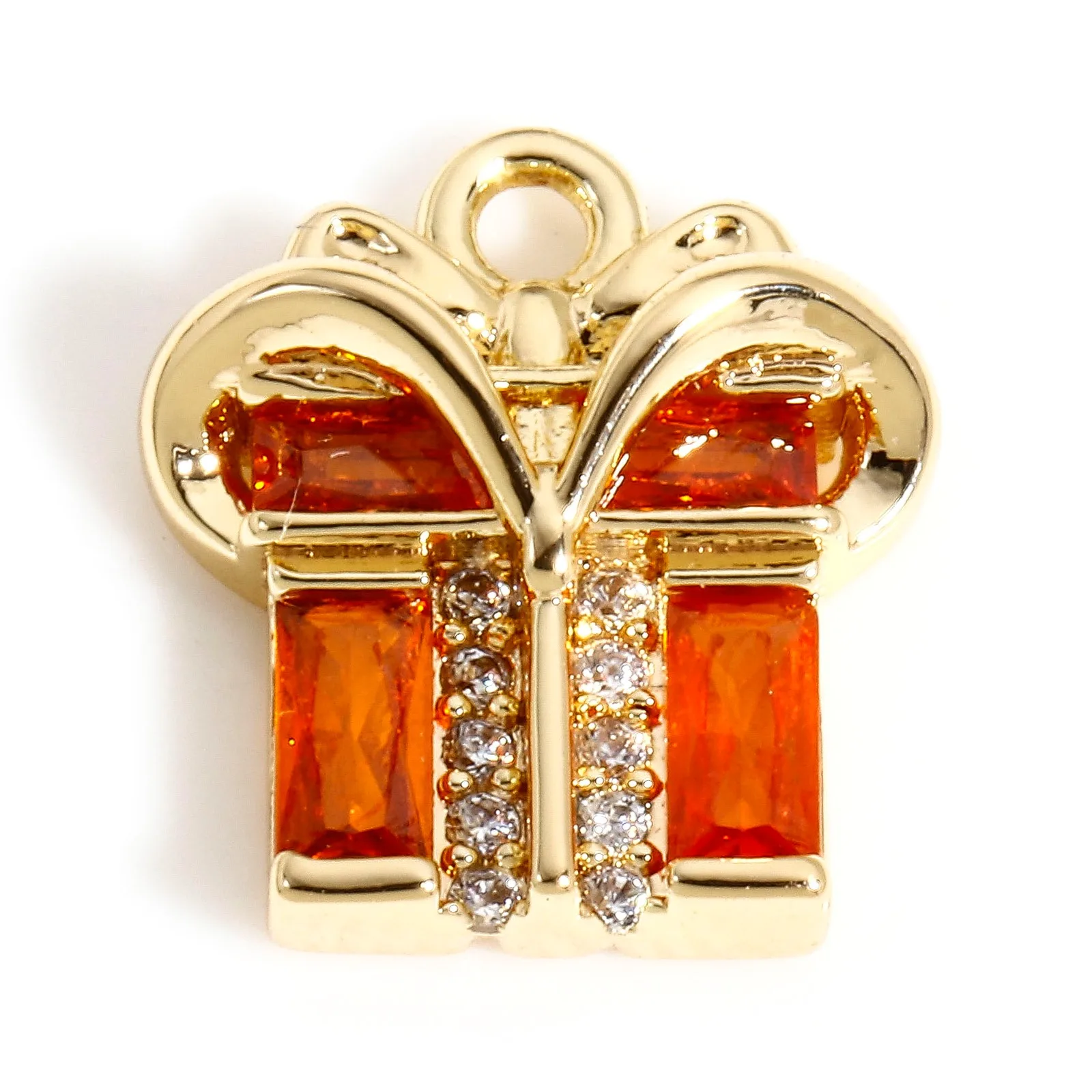1pc Kupfer Weihnachten Charms Gold Farbe klar Zirkonia Weihnachts geschenk Glocke Stern Anhänger DIY Halskette Ohrringe Frauen Schmuck – Detail 10