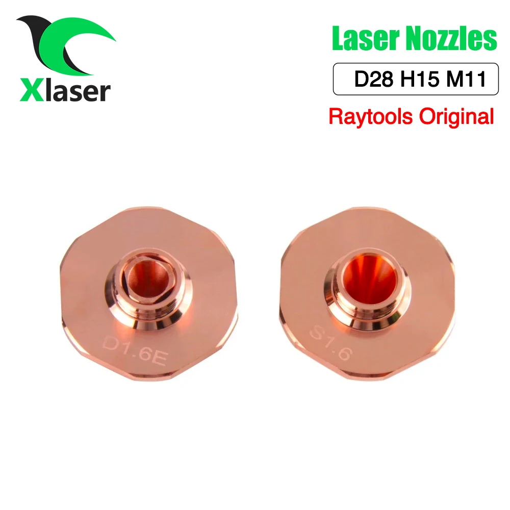 XLaser 10 шт./лот Raytools оригинальная D28H15M11 лазерная насадка одно/двухслойный калибр 1,0-4,0 для BM06K BS06K лазерная режущая головка