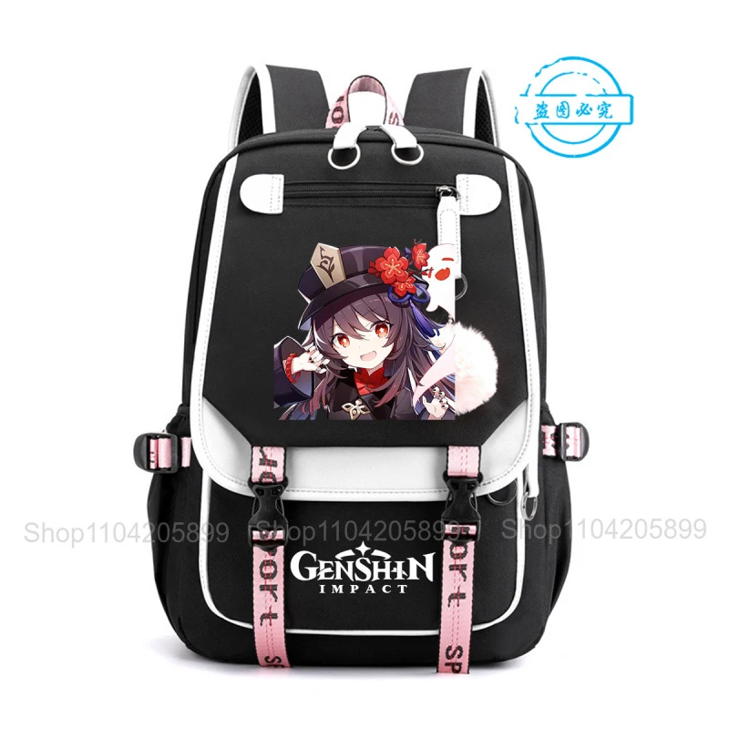 Genshin Impact Backpack Anime Mochila Large Capacity School Bag Student Rucksack Girls Boys Casual Schoolbag Kawaii Gift