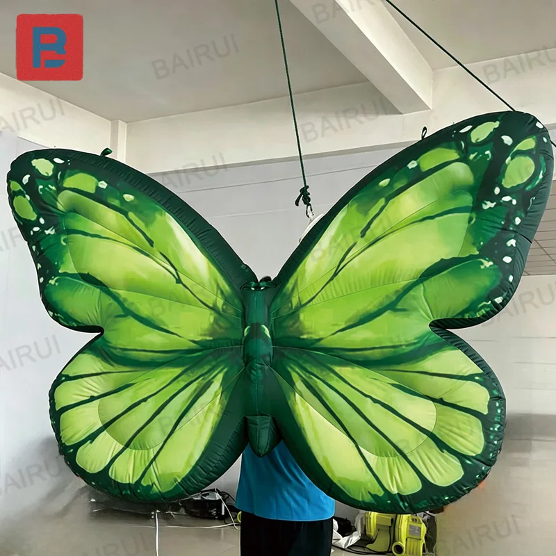 IInflatable butterfly, stage decoration product - insect animal model, hanging inflatable green butterfly