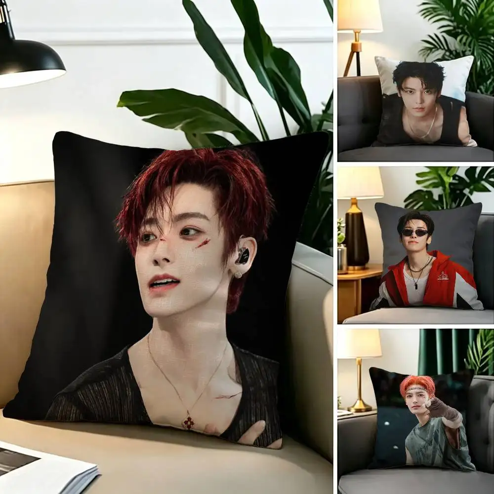 C-Chinese Actor Neo Hou Minghao  Pillow Case Square Double-Sided Sofa Cushion Cover Bedroom Bedside Pillow